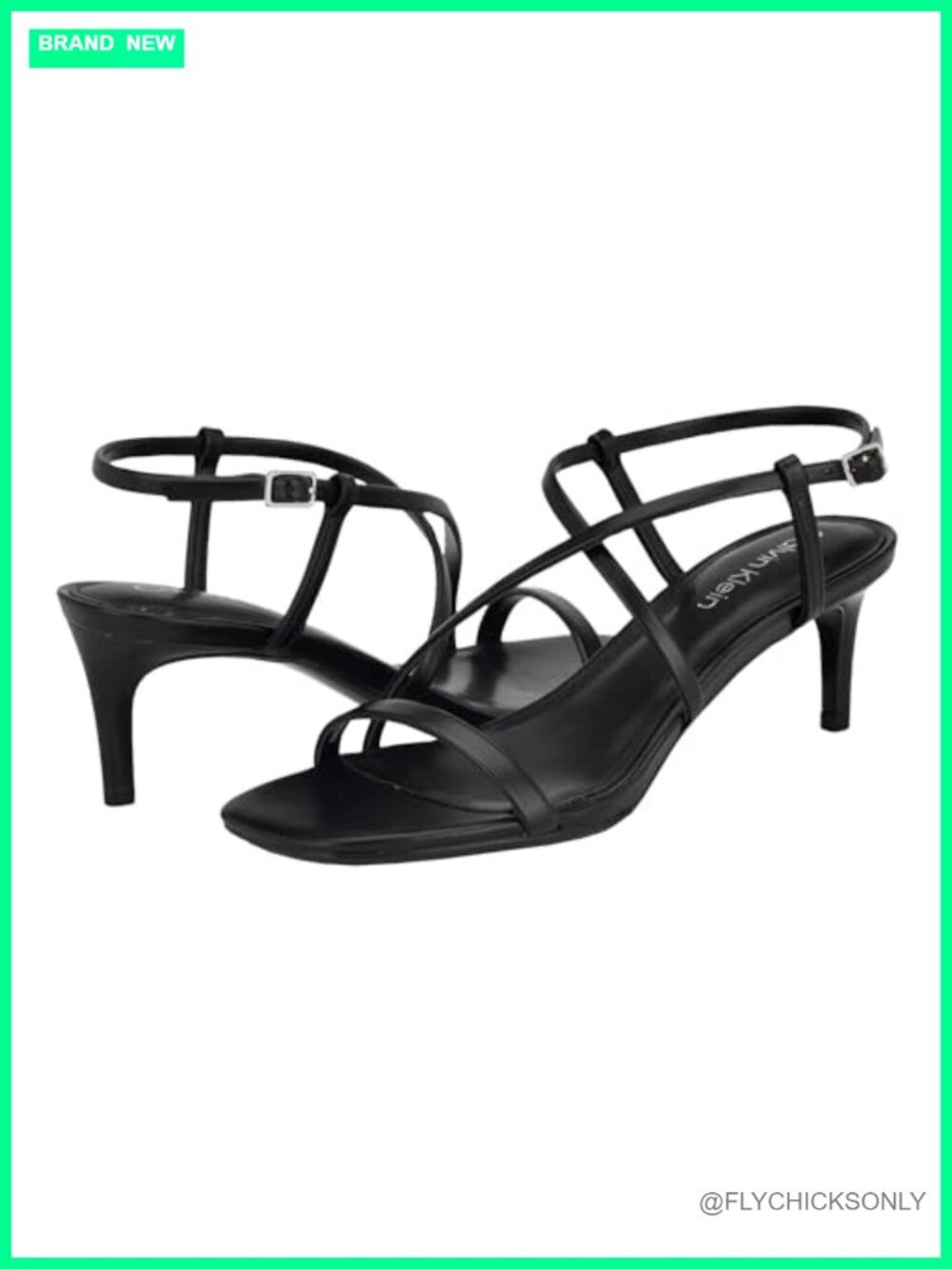 Calvin Klein Ishaya Dress Sandal Faux Leather Stiletto Slingback